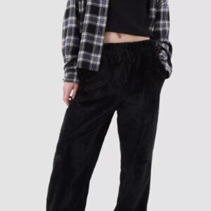 Plush Black Jogger Pants